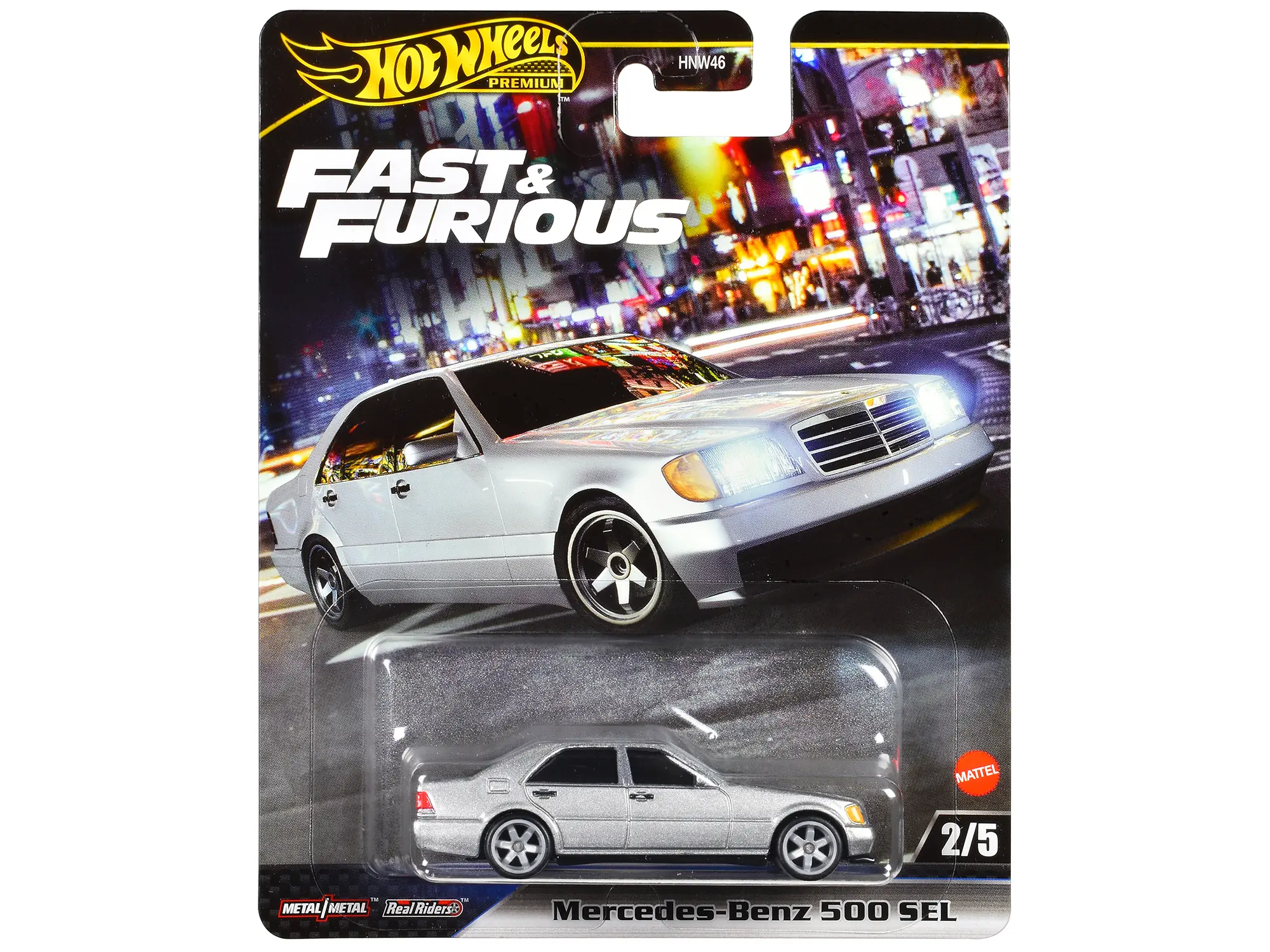 Mercedes-Benz 500 SEL Silver Metallic "The Fast and the Furious: Tokyo Drift" (2006) Movie Diecast Model Car by Hot Wheels