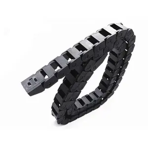 R18 10mm x 15mm?Inner Hinner W?Black Plastic Cable Wire Carrier Drag Chain 1M Length for CNC (Black-R18, 10X15)