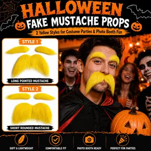 Halloween Party Props Funny Mustache Photo Prop Long Hair Mustache Dance Costume Full Beard Fake Beards, Hz001 Model Decorative Items