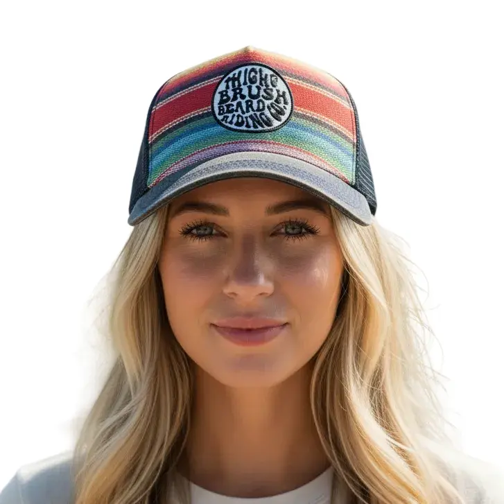THIGHBRUSH® BEARD RIDING COMPANY - SARAPE - Trucker Snapback Hat - Multi Striped