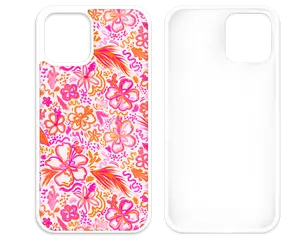 Jazzy Hibiscus White iPhone Case - Protective Cover for Smartphone