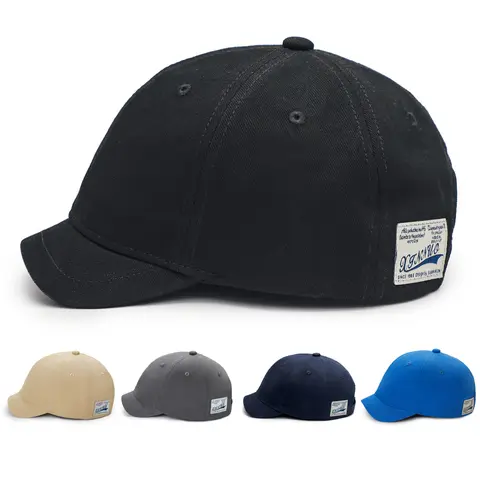 Unisex Vintage Cotton Dad Style Cap - Low Profile, Short Brim, Woven Patch, Nylon Strap, Adjustable Street Fit, Casual Hat, All Seasons Sports Headwear for Everyday Wear