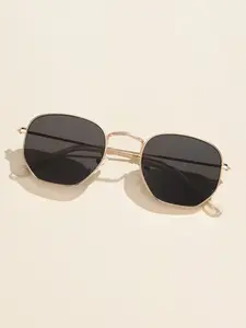 Square Sunglasses for Men & Women, Stylish Hexagonal Lenses, UV Protection, Perfect for Sunscreen & Fashion Statement