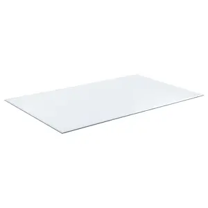 52x27-inch 6mm Rectangular Clear Tempered Glass Top