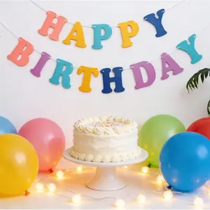 Birthday Bunting Banner & Alphabet Banner for Kids 1st Birthday Party Decorations