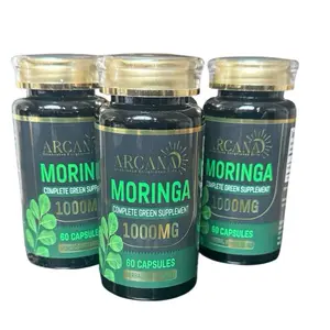 Arcana Moringa Capsules 1000mg per Serving 60 Capsules per Bottle Complete Green Supplement