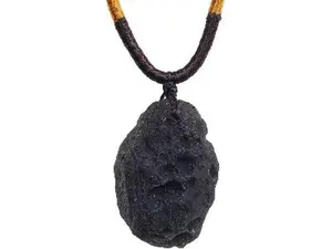 DYFUHO Cintamani Saffordite Stone Necklace,Genuine Arizona Obsidian Tektites Raw Crystals,Irregular Shape