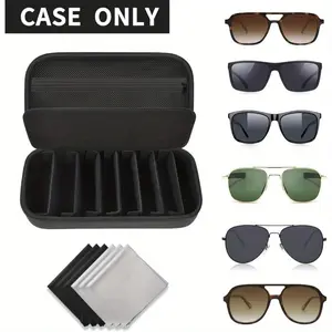 Portable Eyewear Travel Case for Quay Polarized Sunglasses, Stylish Lightweight Semi-Hard Protective Storage Pouch, Anti-Scratch Anti-Pressure Design for Men and Women Travel Use (Pouch Only)