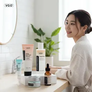VGO Daily Skincare Set — Hydrate & Repair with Cleanser, Toner, Serum & Moisturizer