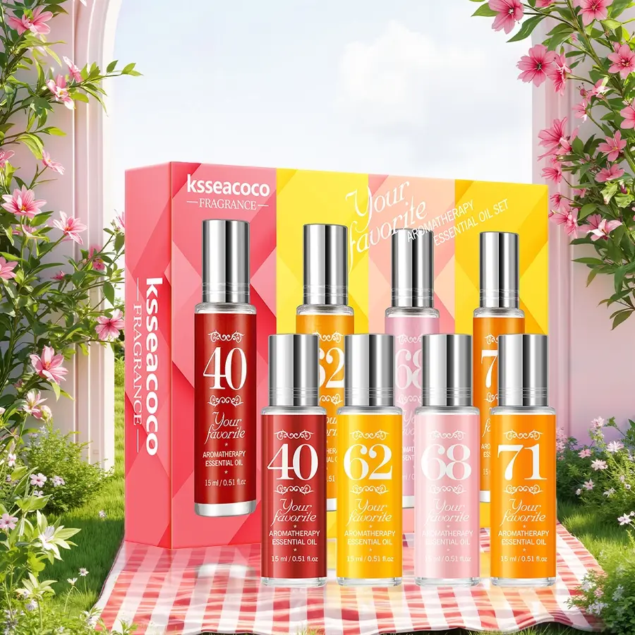 Summer Brazil Digital Perfume Rollerball Set, Fragrance Gift Bundle, Daily Summer Fragrance, High Quality Fragrance, Long-Lasting Scent for Women, Perfect Gift for Dates, Halloween & Christmas Essential, Fragrance Rollerballs