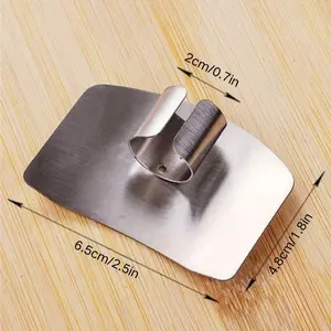 A Stainless Steel Finger Guard, a Multifunctional Kitchen Tool Designed to Protect Your Hands While Cutting, Serving As a Finger Protector And Safety Device