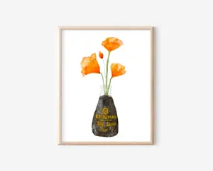California Poppy in Soy Sauce Print