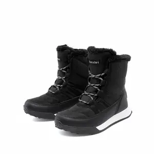 Women Snow Boots Faux Fur Lined Pull On Winter Waterproof Outdoor Snow Ski Boots