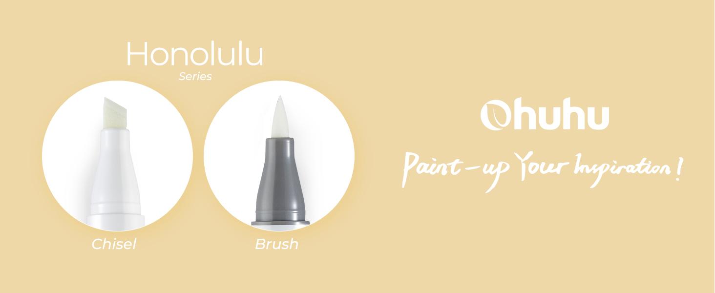 Ohuhu Colorless Blender Marker, Pack of 6 Alcohol Based Ink No.0 Clear Blender Brush for Adding Highlights Textures, Erasing Mistakes