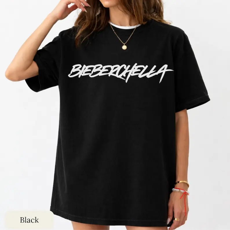 [sale upto 55%] BIEBERCHELLA Heart Sign T-Shirt  Coachella Exclusive, Fan Tee shirt