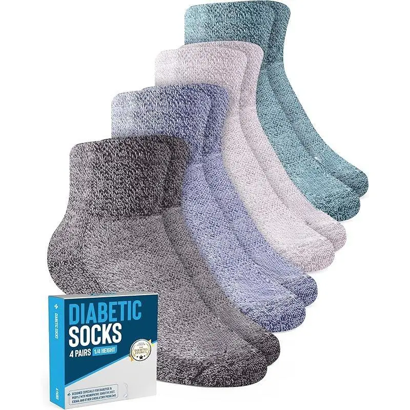 Lilac/Tan/Aqua/Brown - 4 Pairs