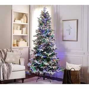 7' Twinkling Snow Kissed Spruce Tree by Valerie