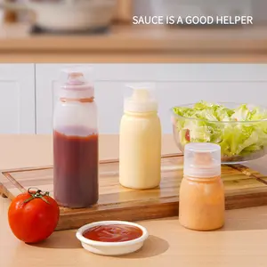 Kitchen Squeeze Bottle Portable 180/300/380ml Condiment Bottle Honey Salad Tomato Sauce Bottle