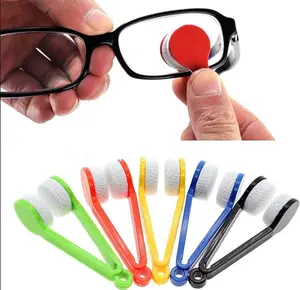 12 Pcs Mini Sun Glasses Eyeglass Microfiber Spectacles Cleaner Soft Brush Cleaning Tool Mini Microfiber Glasses Eyeglasses Cleaner Cleaning Clip