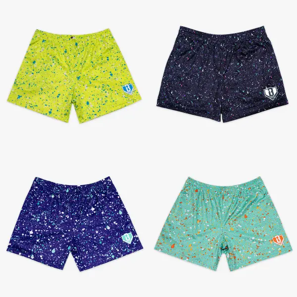 BASEBALL LIFESTYLE 101 Splatter Shorts | Breathable Quick-Dry Athletic Shorts for Baseball, Basketball & Summer Streetwear