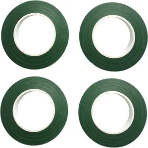 4 Rolls 1/2 Inch Floral Tapes Florist Wraps for Bouquet Stem and Flowers Making Craft Projects (30 Yards, Dark Green) Transun Moo