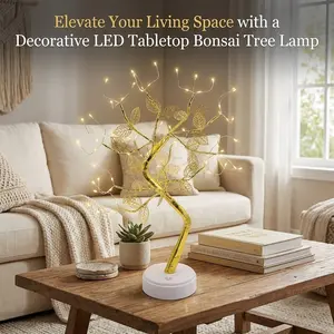 Sparkling Magic LED Bonsai Tree Lamp | DIY Flashing Fairy Light, USB/Battery Dual Power for Cozy Home Decor, Unique Gifts & Christmas Party
