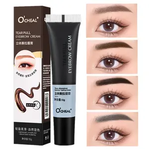 Waterproof Eyebrow Dye Easy Application Long-Lasting No Smudge Brow Color Gel, Brow Styling Gel, Brow Balm, Colors, 3-Pack