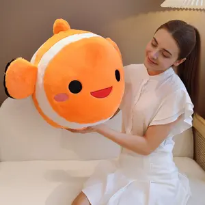 Cute Clownfish Plush Toy, Ocean Series Stuffed Animal, Fish Doll Pillow, Birthday Gift, Home Decoration, Soft and Cuddly