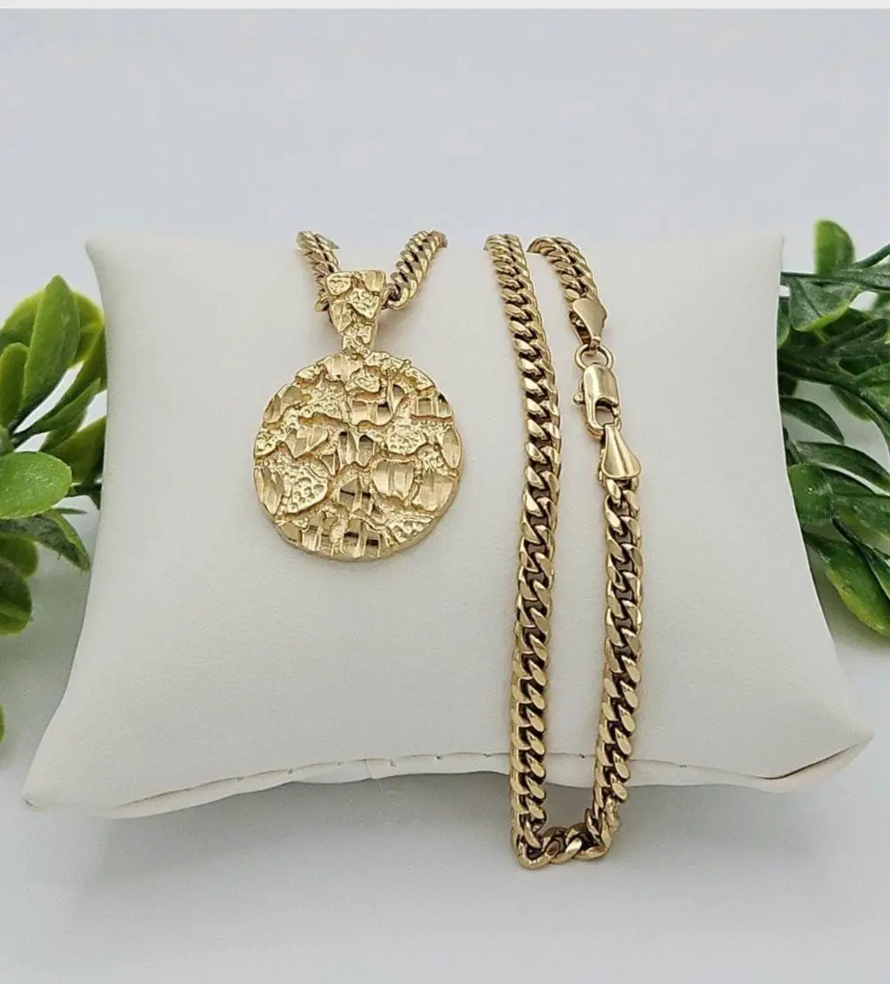 Gold Nugget Necklace - Round, Fashion Accessory