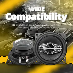 A pair of 4-inch 4-way coaxial car speakers, maximum 220W HiFi stereo full-range, 12V vehicle audio upgrade for enhanced sound quality, complete set of car speakers, modular automotive speakers, car audio system