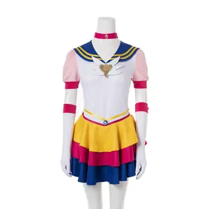Anime Battle Costume in Hare Color Sailor Moon Style for Women