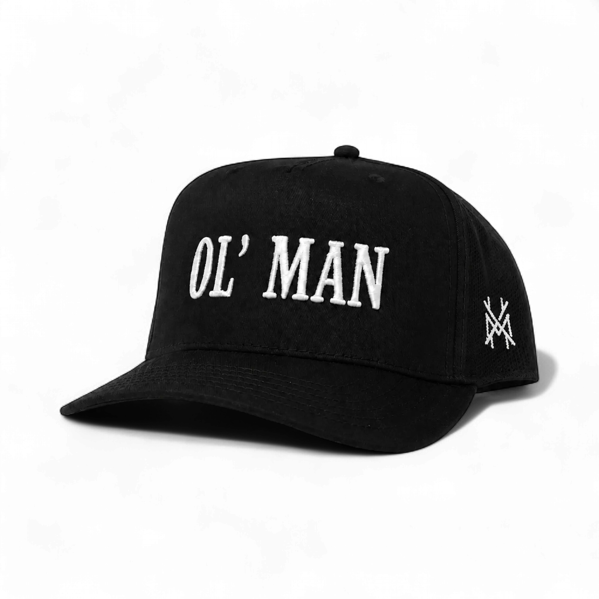 OL MAN Embroidered Snapback Adjustable (Up To A Size 8 Head) Premium Trucker Mens Hat TM