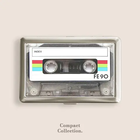 Classic Retro Cassette Cigarrette Case Zigarettenetui Wallet Vintage Metal 100s Blunt Holder