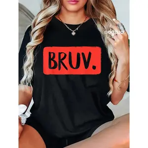 100% Cotton Bruv Funny Saying Slang Bro Men Women Children Boys T-Shirt