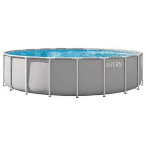 INTEX Prism Frame 20ft x 52in Premium Above Ground Pool Set with Filter Pump