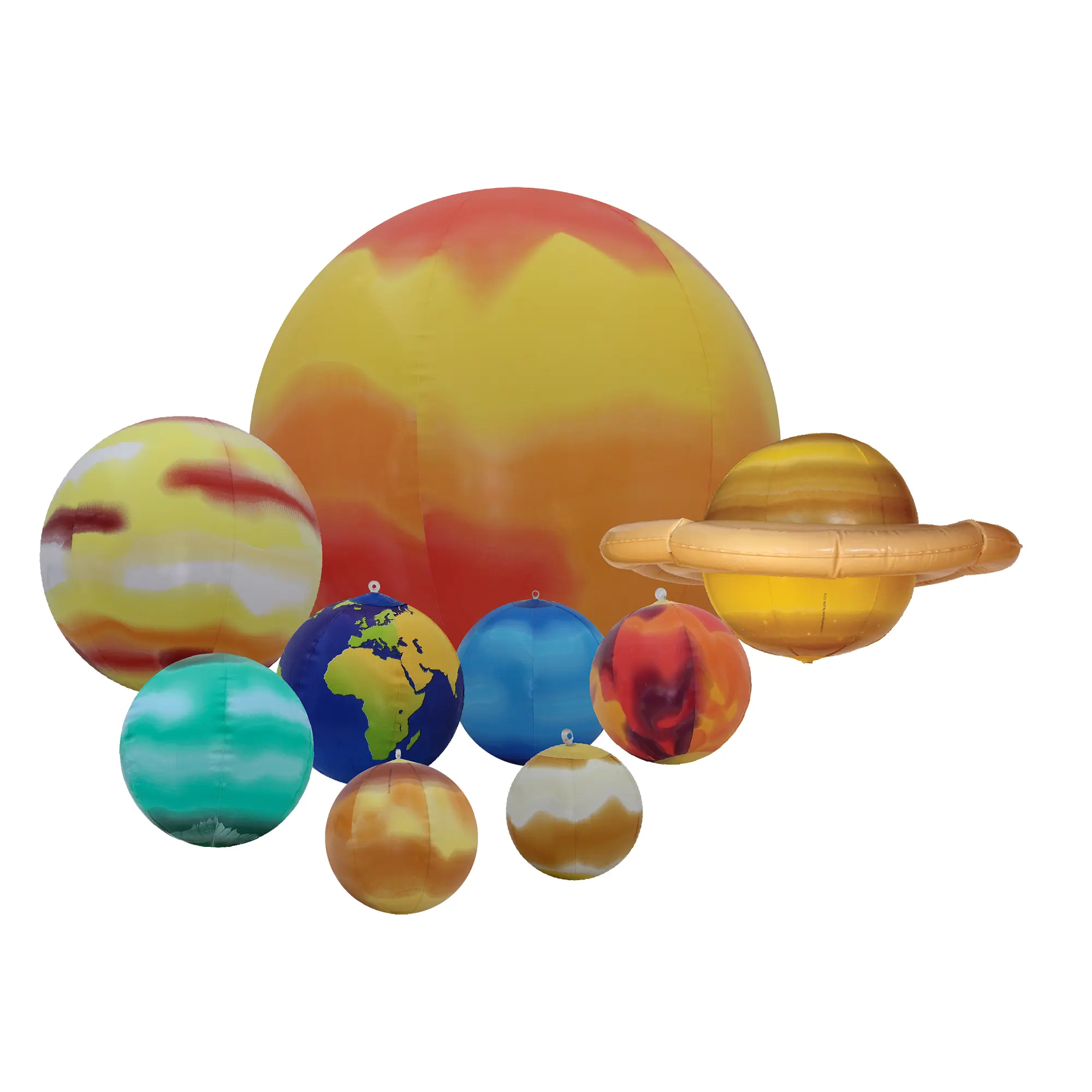 Replogle Made in USA 28-in Inflatable Solar System Set (8-in-28-in) with Sun & 9 Planets, STEM Toy, Decorative Outer Space Hanging Decor, Kids' Educational Learning Toy with Manufacturer Warranty