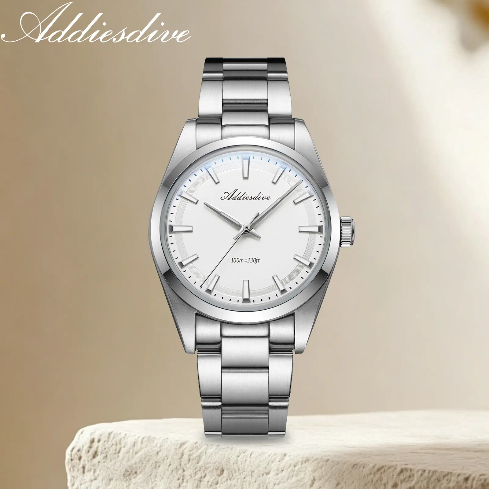 ADDIESDIVE Women's 36mm High Quality Japanese Quartz Drive Watch - Luminous Pointer Dial, Durable Stainless Steel, Waterproof Casual Fashion Wristwatch for Women with 12-Month Warranty, Fashionable Waterproof Watch, High Quality Watches