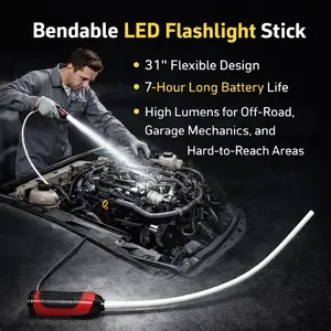 Flexible LED Inspection Light Stick for Car Engine Bay, Garage Mechanic Work, Automotive Repair, Under Hood Lighting, and Hard-to-Reach Areas