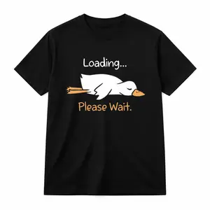HAGBDH Cotton Oversized Tee, Unisex Funny Duck Meme Shirt, Casual Streetwear Top For Everyday Wear Lounge Outfit