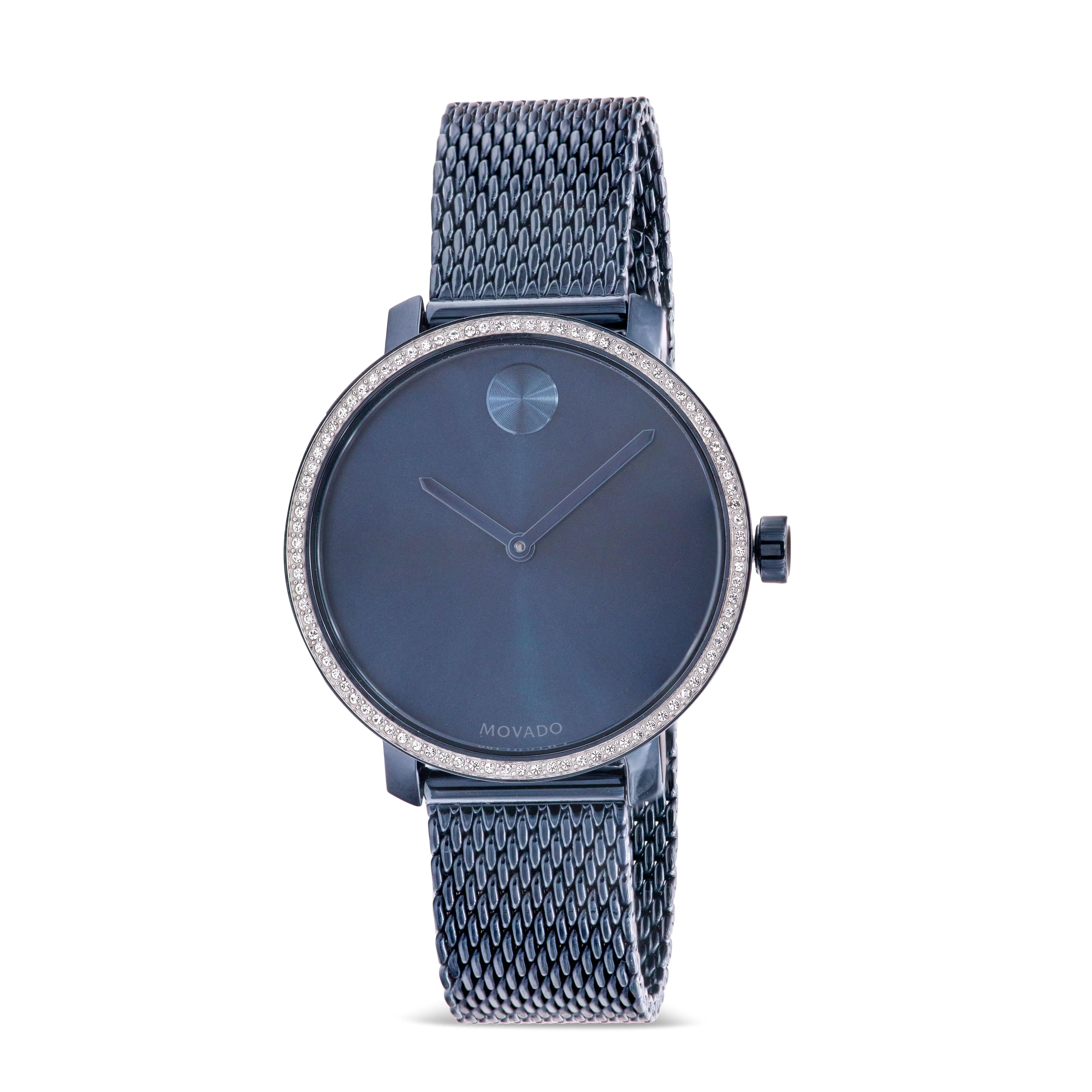 Movado Bold Shimmer Blue Ion-Plated Mesh Ladies Watch 3600780