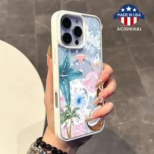 Chic Magnetic Case for iPhone11/12/13/14/15/16/promax Beach Art Decoration MagSafe Ready, Anti-Slip, Ultra Thin | Aesthetic Touch for Daily Use