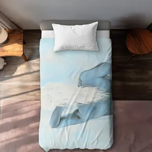 360 stand Twin Extra Long Figurative Print Duvet Cover - Bedroom Bedding with Artistic Flair, Modern Art, Breathable, Whimsical White Women's Home Decor Textile, Extra-Long Duvet Covers, Breathable Duvet Set, Bedding Inspo