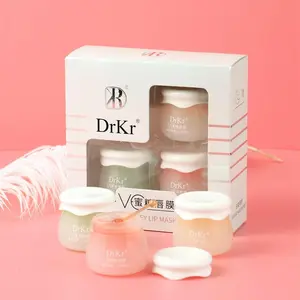 Honey Jar Lip Mask Set, 3 Counts/box Moisturizing Soothing Lip Care Mask, Deeply Hydrating Lip Care Product for Daily Use, Lipbutter, Lip Sleeping Mask