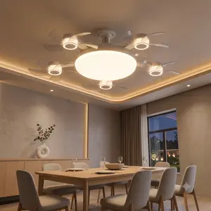 2026 Premium E26/E27 Socket 2-in-1 Ceiling Fan Light with Remote - Silent Sleep Motor, 3-Speed Gentle Breeze, 3-Color Dimmable LED, Smart Timer, Modern Home Wall-Mounted Fan