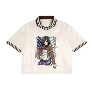 Contrast Stripes Polo Collar T-Shirt