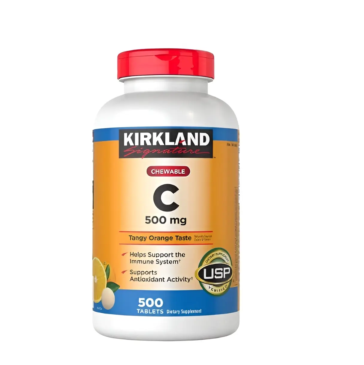 Kirkland Signature Chewable Vitamin C 500 mg., 500 Tablets Dietary Supplement