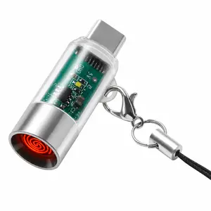 1/2 PCS TYPE-C Electric Lighter (Transparent)   Windproof + Waterproof + Lightweight |   Phone or Power Bank Powered |   Activated by Plug, Auto-Off in 10 Secs, Home Accessories, Automatic Power Off