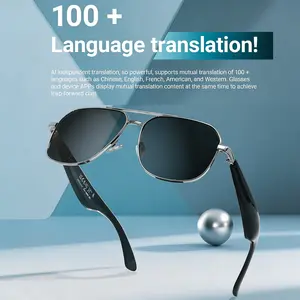 Smart Translation Music Glasses, Multilingual Translation Headphones, Travel Office Essential, Music Playback & Calls, Fashion Frame, Immersive Sound, Wireless Smart Glasses