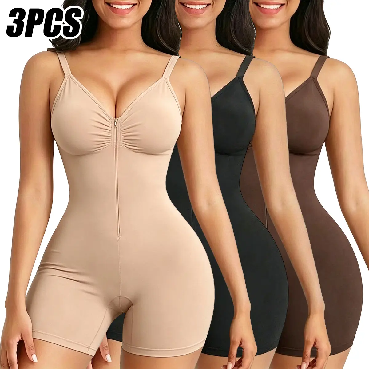 Women’s Full-Body Shaping Bodysuit – Tummy Control, Butt Lift, Leg-Slimming Shorts, Shapewear, suitable for workouts and postpartum recovery, waist-cinching underwear, seamless shorts