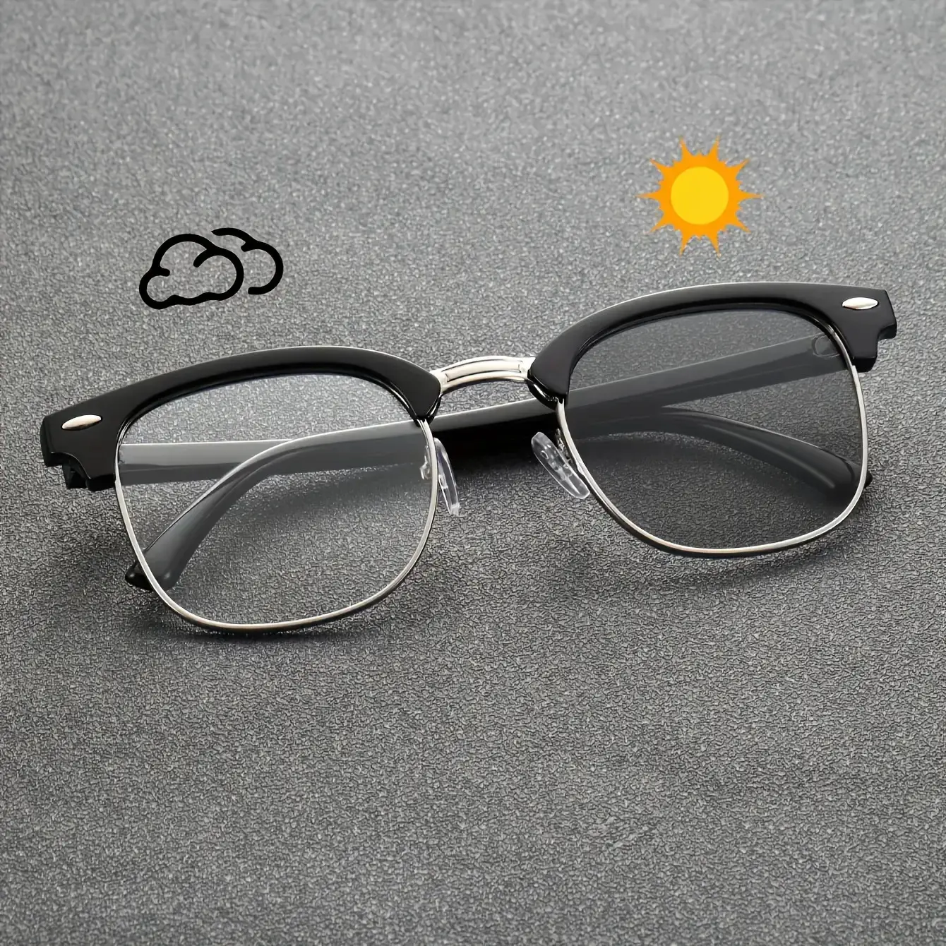 Men Vintage Square Frame Eyeglasses Classic Black Composite Frame Clear Lens Durable Fashion Spectacles Stylish Daily Eyewear Suitable For Street OOTD Office Wear Casual Everyday Outfits Novelty Accessory Holiday Gift